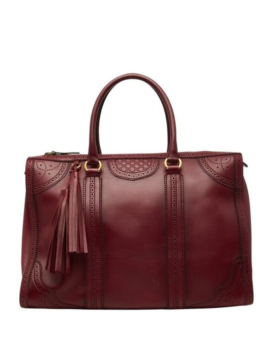 Gucci Handbags - Gucci Micro Guccissima Boston Bag Wine Red Bordeaux Leather